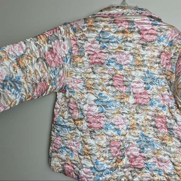 Vintage Miss Elaine Quilted Floral Jacket - Picture 3 of 6
